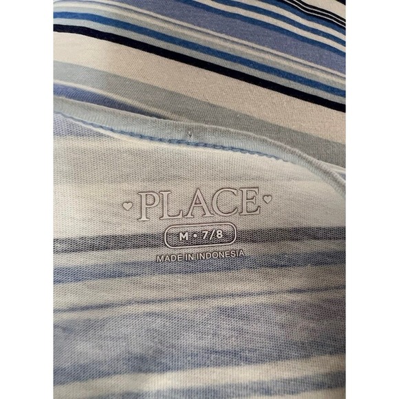 The Children's Place blue and white stripe Size (M) 7/8, reticulated straps - Picture 4 of 5